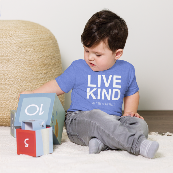 Toddler Tee - LIVE KIND - White Ink