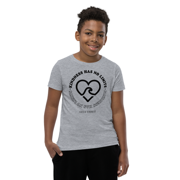 Youth Short-Sleeve T-Shirt - KINDNESS HAS NO LIMITS - Black Ink