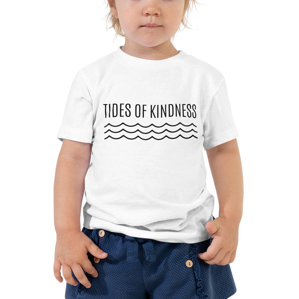 Toddler Tee - TIDES of KINDNESS w/ WAVES - Black Ink