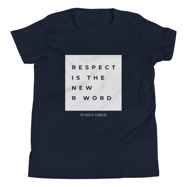 Youth Short-Sleeve T-Shirt - RESPECT IS THE NEW R WORD - White Ink