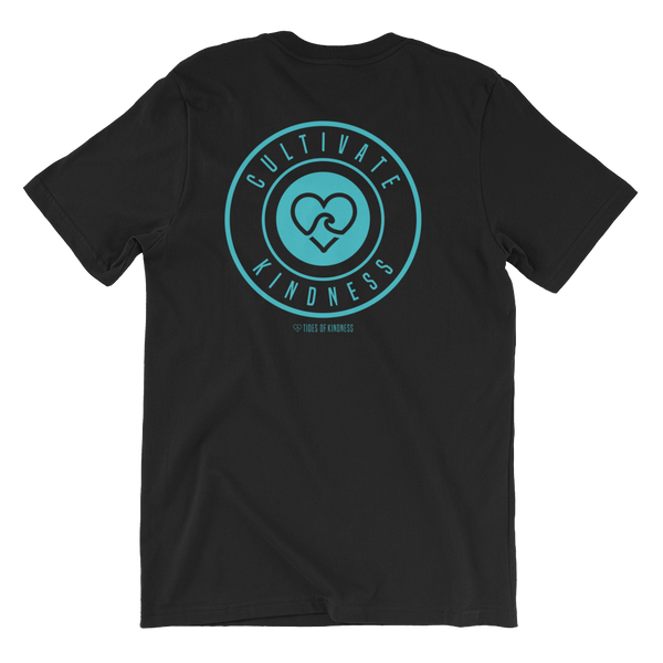 Short-Sleeve Unisex T-Shirt - CULTIVATE KINDNESS / Back - Teal Ink