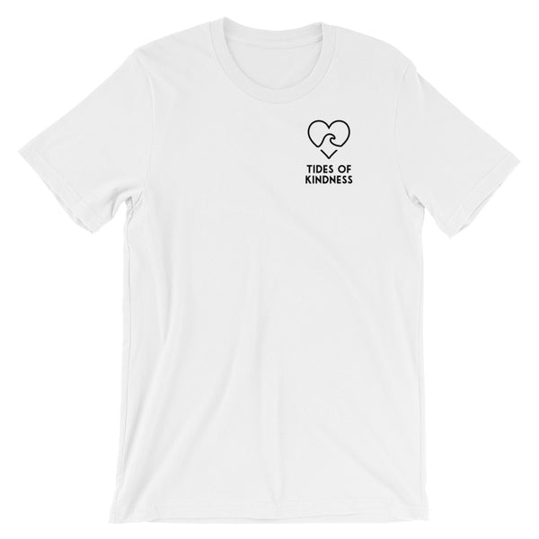 Short-Sleeve Unisex T-Shirt - 2 Sides - CULTIVATE KINDNESS / Back – Logo/Front – Black Ink