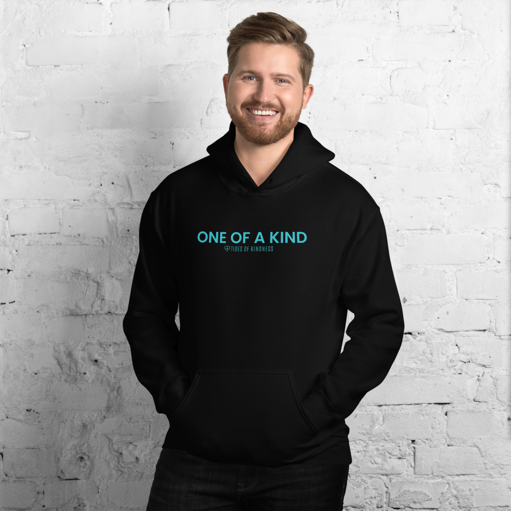 Hoodie Unisex Sweatshirt ONE OF A KIND Teal Ink
