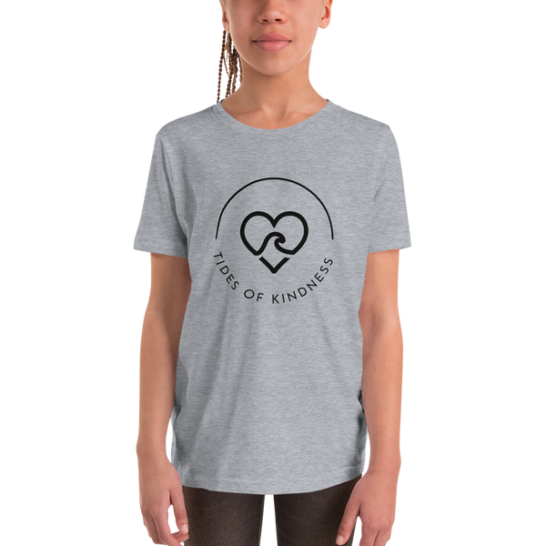 Youth Short-Sleeve T-Shirt - TIDES OF KINDNESS / CIRCLE - Black Ink