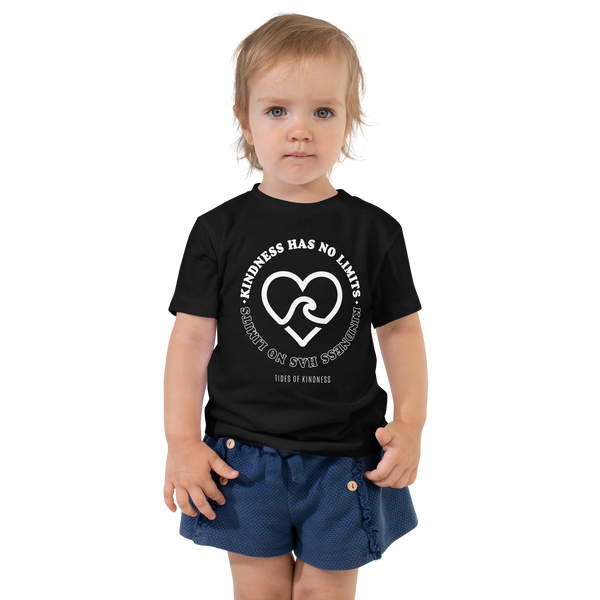 Toddler Tee - KINDNESS HAS NO LIMITS - White Ink