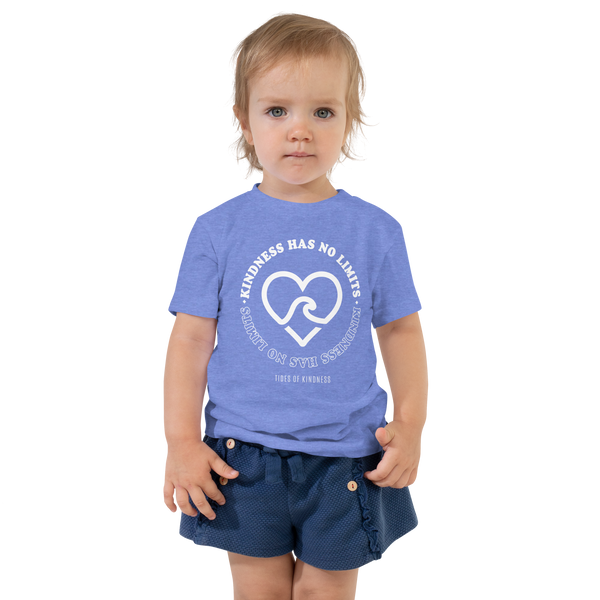 Toddler Tee - KINDNESS HAS NO LIMITS - White Ink