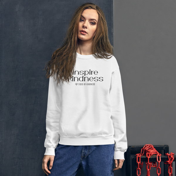 Crewneck Unisex Sweatshirt - INSPIRE KINDNESS - Black Ink