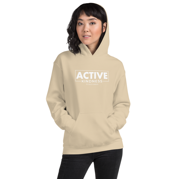 Unisex Hoodie Sweatshirt - ACTIVE KINDNESS - Black Ink