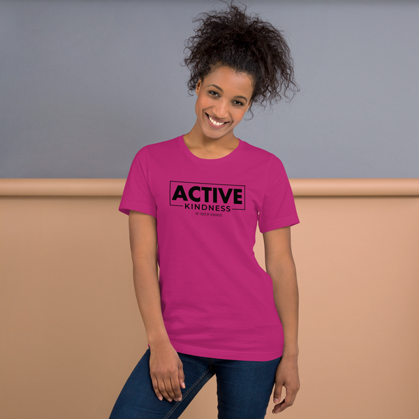 Short-Sleeve Unisex t-shirt - ACTIVE KINDNESS - Black Ink