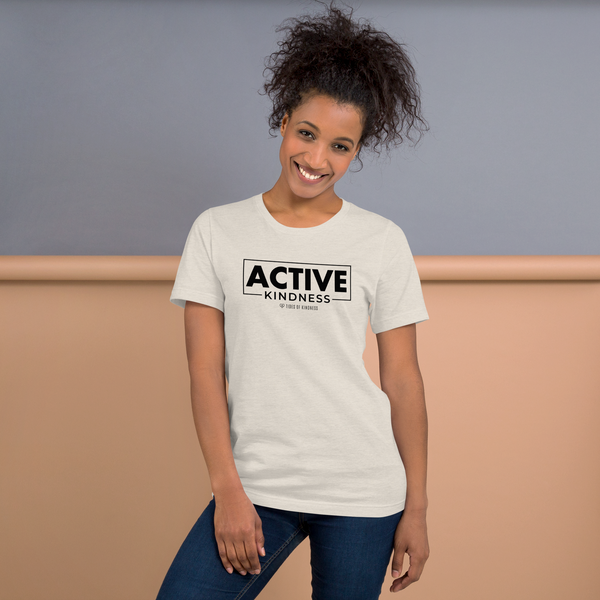 Short-Sleeve Unisex t-shirt - ACTIVE KINDNESS - Black Ink