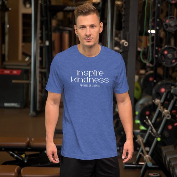 Short-Sleeve Unisex T-Shirt - INSPIRE KINDNESS - White Ink