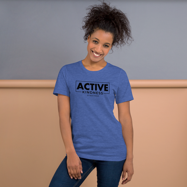 Short-Sleeve Unisex t-shirt - ACTIVE KINDNESS - Black Ink