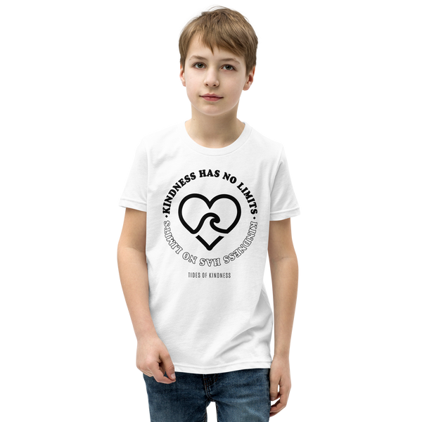 Youth Short-Sleeve T-Shirt - KINDNESS HAS NO LIMITS - Black Ink