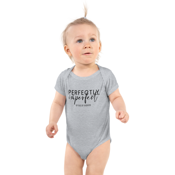 Infant Bodysuit - PERFECTLY IMPERFECT - Black Ink