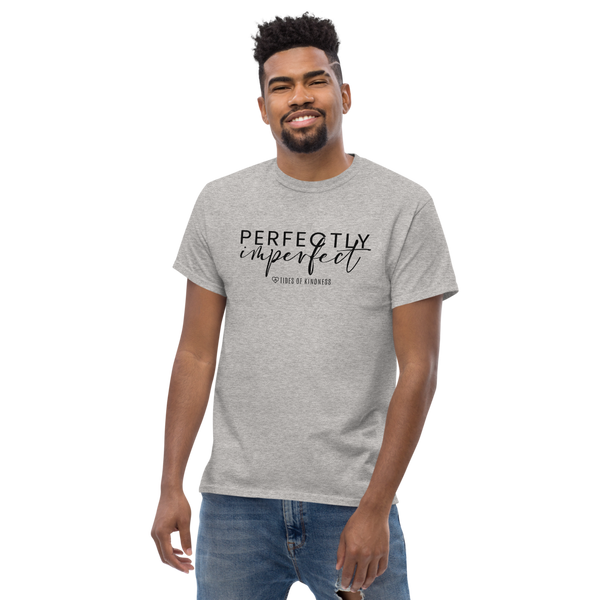 Men's Heavyweight Tee - PERFECTLY IMPERFECT - Black Ink