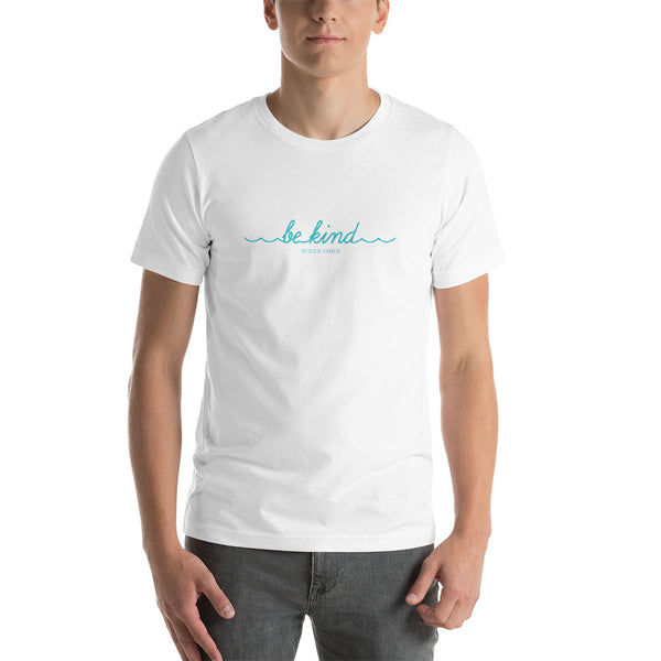 Short-Sleeve Unisex T-Shirt - BE KIND - Teal Ink