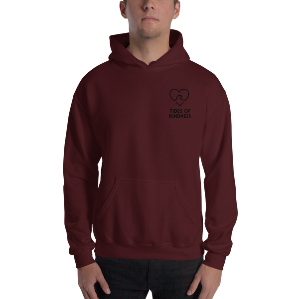 Hoodie Unisex Sweatshirt -2 Sides - LOVE / Back – Logo/Front – Black Ink