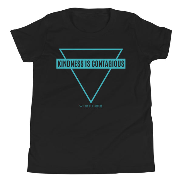 Youth Short-Sleeve T-Shirt - KINDNESS IS CONTAGIOUS - Teal Ink