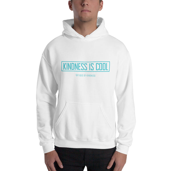 Hoodie Unisex Sweatshirt - KINDNESS IS COOL - Teal Ink