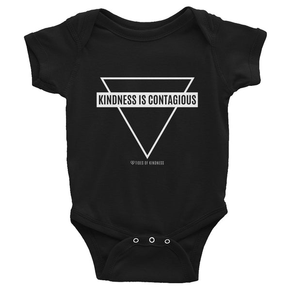 Infant Bodysuit - KINDNESS IS CONTAGIOUS - White Ink