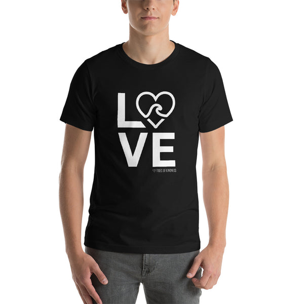 Short-Sleeve Unisex T-Shirt - LOVE / Front - White Ink