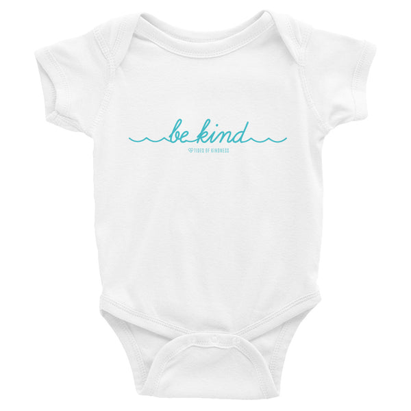 Infant Bodysuit - BE KIND - Teal Ink