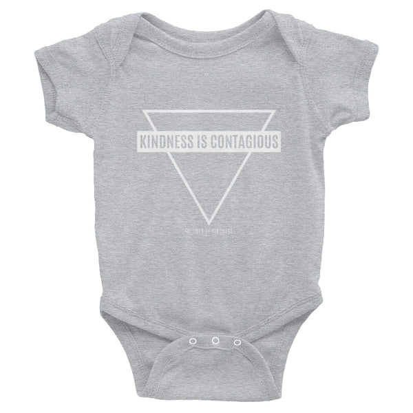 Infant Bodysuit - KINDNESS IS CONTAGIOUS - White Ink