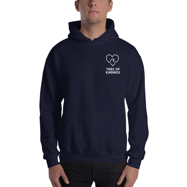 Hoodie Unisex Sweatshirt - 2 Sides - LOVE / Back – Logo/Front – White Ink