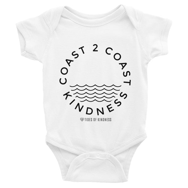 Infant Bodysuit - COAST 2 COAST KINDNESS - Black Ink