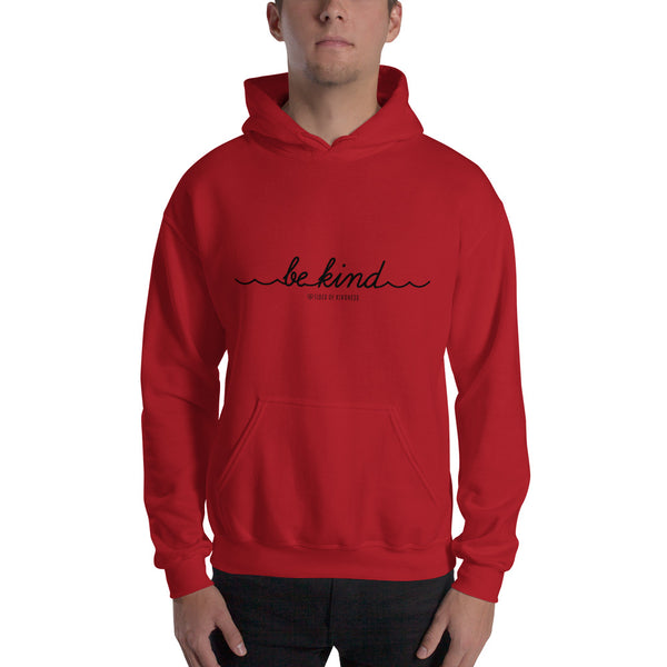 Hoodie Unisex Sweatshirt - BE KIND - Black Ink