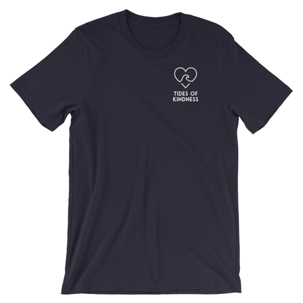 Short-Sleeve Unisex T-Shirt - 2 Sides - CULTIVATE KINDNESS / Back – Logo/Front – White Ink