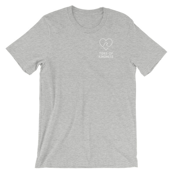 Short-Sleeve Unisex T-Shirt - 2 Sides - CULTIVATE KINDNESS / Back – Logo/Front – White Ink