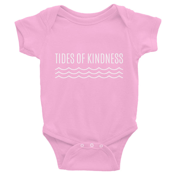 Infant Bodysuit - TIDES of KINDNESS w/ WAVES - White Ink