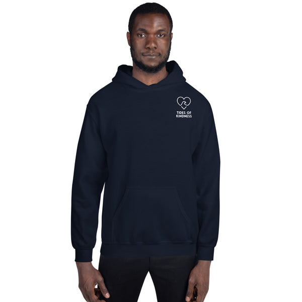 Crewneck Unisex Sweatshirt – 2 Sides - COAST 2 COAST KINDNESS / Back – Logo/Front – White Ink