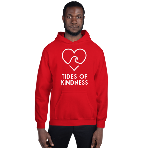 Hoodie Unisex Sweatshirt – 2 Sides – COAST 2 COAST KINDNESS / Back – Logo/Front – White Ink