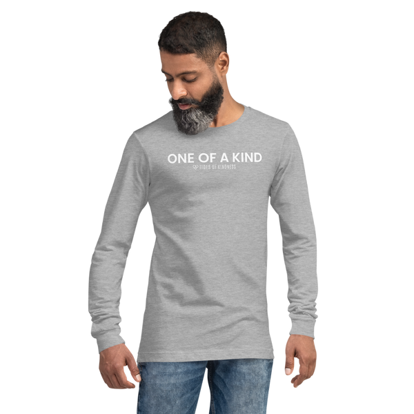 Long-Sleeve Unisex Tee - ONE OF A KIND - White Ink