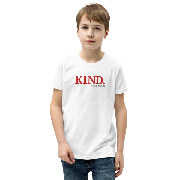 Youth Short-Sleeve T-Shirt - KIND. - Red/Black Ink